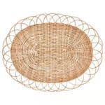 VARGFISK Place mat, natural/rattan handmade, 35 cm
