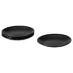 FÄRGKLAR Side plate, matt dark grey, 20 cm