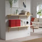 GJÄTTA Storage box with lid, velvet brown-red, 18x25x15 cm - Image 2