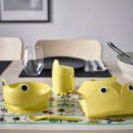 MATA 4-piece eating set, light yellow - Image 4