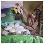 SKOGSDUVA Soft toy, mini-bumblebee/black yellow, 8 cm - Image 3