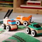 LILLABO 3-piece vehicle set, fire truck sports car/tow truck multicolour - Image 3