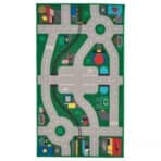 LILLABO Rug, green, 75x133 cm