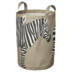SANDLÖPARE Storage bag, light brown/zebra pattern