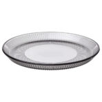 HAVSGÄDDA Side plate, stripe pattern/grey, 21 cm