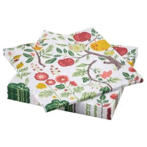 HAVSBRAXEN Paper napkin, patterned multicolour, 33x33 cm