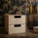 GÄRDESGÅRD Mini chest with 2 drawers, natural, 16x25 cm - Image 2