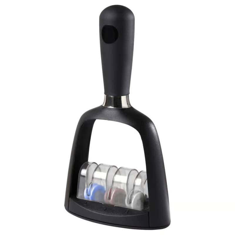 High-quality cheese slicer with adjustable blade for perfect cheese slices. Easy to use, durable, kitchen essential.
