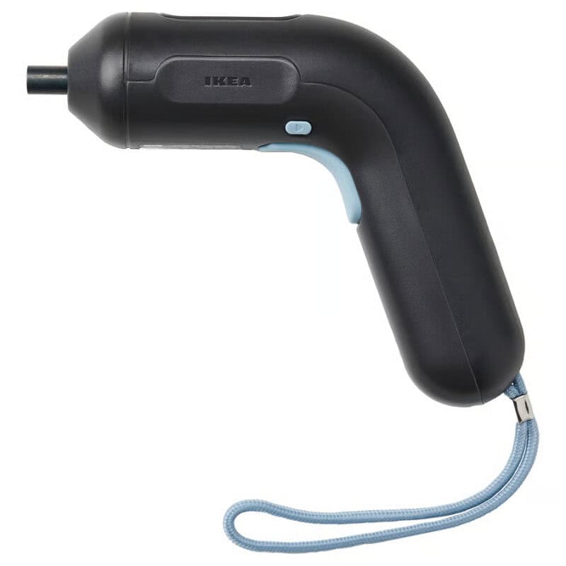 Compact black hair dryer with blue accents, lightweight and portable. Ideal for quick drying at home or travel.