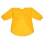 Bright yellow waterproof apron perfect for cooking, baking, and outdoor activities. Easy to wash and maintain.