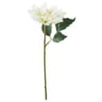 Artificial white flower with green leaves, ideal for home decor, gifts, and event decorations.