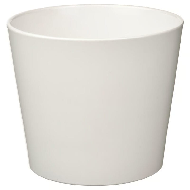 High-quality white ceramic plant pot for indoor and outdoor use. Stylish and durable design. Perfect for home decor.