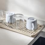 RINNIG Dish drying mat, beige, 51x42 cm - Image 3