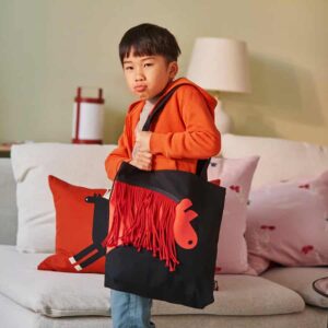 FÖSSTA Bag, horse/black red - Image 2