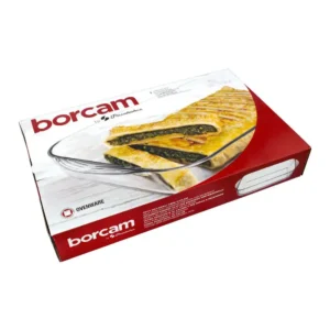 Ovenproof Borcam casserole dish, 3.85L capacity, ideal for baking and serving meals. Perfect for ver.