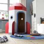 AFTONSPARV Children's tent, rocket white/red - Image 2