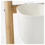 SATSUMAS Plant stand with 5 plant pots, bamboo/white, 125 cm - Image 3