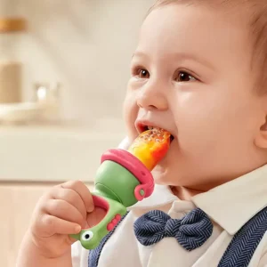 BC Babycare Baby Food Feeder Fruit Pacifier S+L Infant Teething Toy Teether Silicone (Green) - Image 3