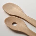 SKALLKNEKT 2-piece salad servers set, solid birch - Image 4