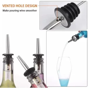 Cocktail Set Stainless Steel Shaker Mixer Jigger Ice Tong Pourer Bar Set 750ml 9 Pieces - Image 7