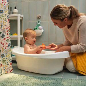 LÄTTSAM Baby bath, white/turquoise - Image 3