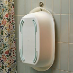 LÄTTSAM Baby bath, white/turquoise - Image 4