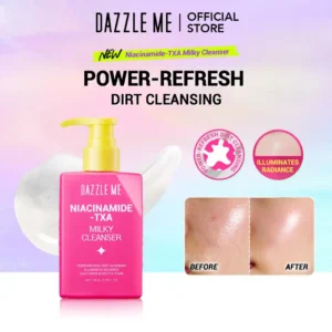 DAZZLE ME Niacinamide-TXA Milky Cleanser-Power-Refresh Dirt Cleansing the Skin Brightening & Hidrating