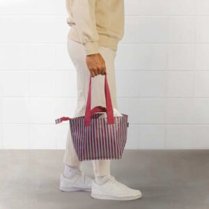 GÖRSNYGG Carrier bag, red blue/patterned, 22x15x22 cm/7 l - Image 2