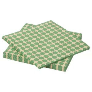 GOKVÄLLÅ Paper napkin, green, 33x33 cm