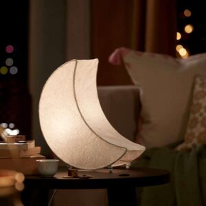 GOKVÄLLÅ LED decoration lighting, moon-shaped white - Image 2
