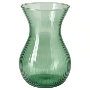 ROSENMÅS Vase, green, 18 cm