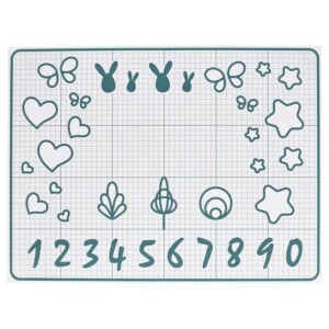 BAKTRADITION Baking mat, white/turquoise, 61x46 cm