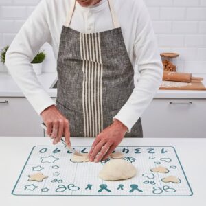 BAKTRADITION Baking mat, white/turquoise, 61x46 cm - Image 2