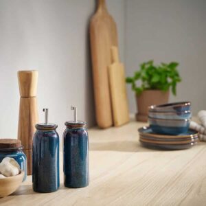BRUGDHAJ Oil/vinegar bottle, blue, 19 cm - Image 3