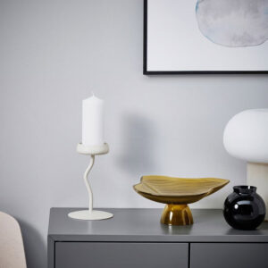 SILVERPÄRON Pillar candle holder, white, 20 cm - Image 4