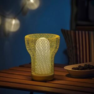 SOLVINDEN LED decorative table lamp, mesh battery-operated/outdoor light green - Image 2