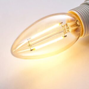 LUNNOM LED bulb E14 210 lumen, dimmable/chandelier brown clear glass - Image 2