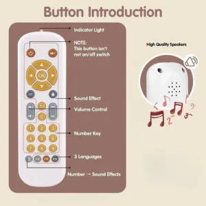 Music Mobile Phone Toy Silicone Remote Control Baby Early Educational Toy Newborn Electric Numbers English Learning Toys - Image 5