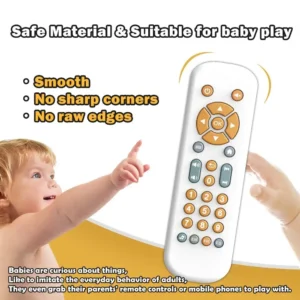 Music Mobile Phone Toy Silicone Remote Control Baby Early Educational Toy Newborn Electric Numbers English Learning Toys - Image 2