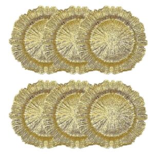 33cm Plastic Gold Decoration plate, Table Craft Chargers plate Dinner Wedding Party Event 1pcs - Image 3