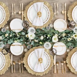 33cm Plastic Gold Decoration plate, Table Craft Chargers plate Dinner Wedding Party Event 1pcs - Image 6