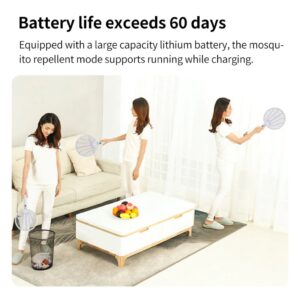 MiLife Foldable Mosquito Swatter B1 With Night Lamp & Digital Display 5-In-1 Mosquito Zapper Mosquito Racket Bug Zapper - Image 5