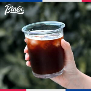 BINCOO 330ml Glass Wide Mouth Cup Premium Quality, Versatile & Stylish