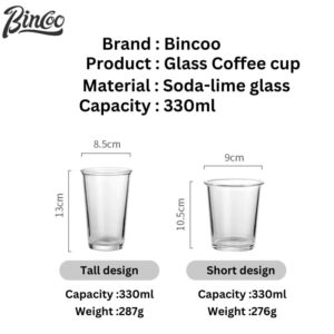 BINCOO 330ml Glass Wide Mouth Cup Premium Quality, Versatile & Stylish - Image 5