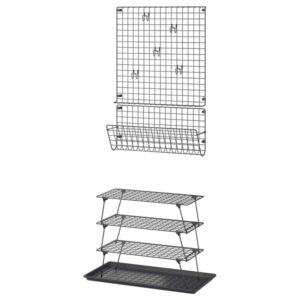 GREJIG / BAGGMUCK Hallway furniture, set of 6, grey