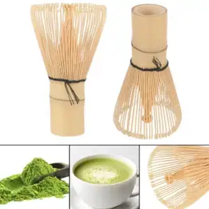 Matcha Whisk, Bamboo Japanese Tea Set Chasen, Useful Reusable Matcha Brush Teaware - Image 4
