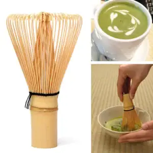 Matcha Whisk, Bamboo Japanese Tea Set Chasen, Useful Reusable Matcha Brush Teaware - Image 5