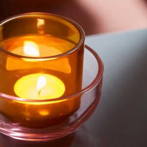 TALLTITA Tealight holder, set of 2, pink/brown - Image 6