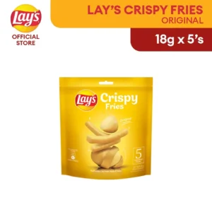 Lay's Crispy Fries Original snack bag, 18g x 5 packs, perfect for quick bites.