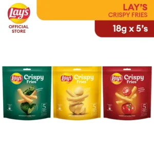 Lay's Crispy Fries Original/ Tomato/ Seaweed 18g x5s / Lay's Kentang Goreng Rangup Perisa Asli/Tomato/Rumput Laut 18gx5s